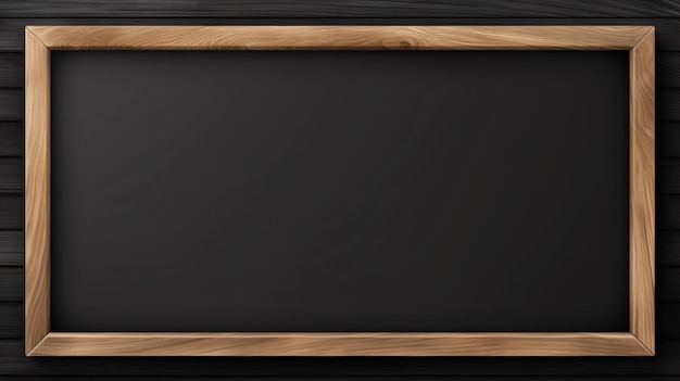 a blackboard with a wooden frame