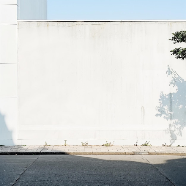 Photo blank street wall background clean city