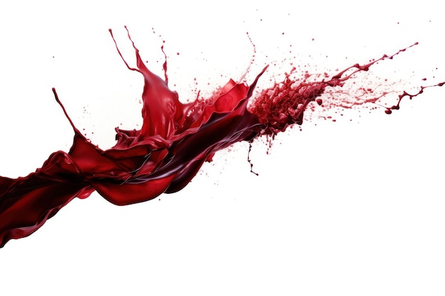 Blood red white background refreshment