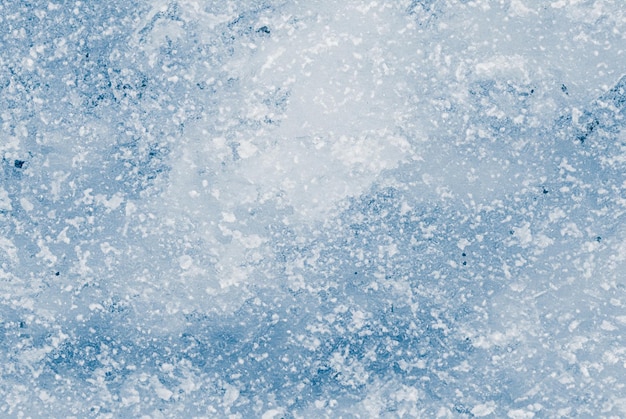 Photo blue ice texture with frosted surface