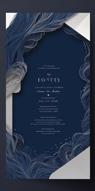 Photo a blue menu for the gala