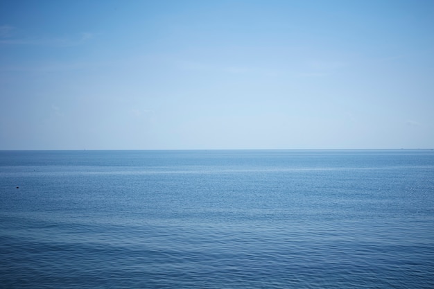 Blue sea waves and sky 