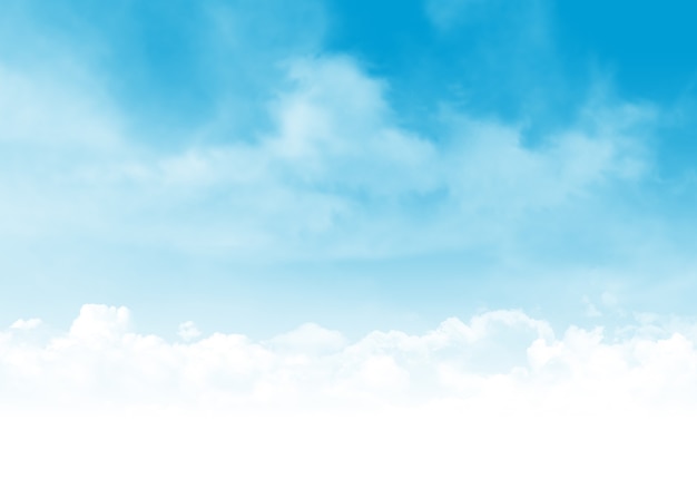 Blue sky and clouds abstract background illustration with copy space