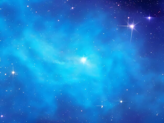 Photo a blue star filled galaxy with stars