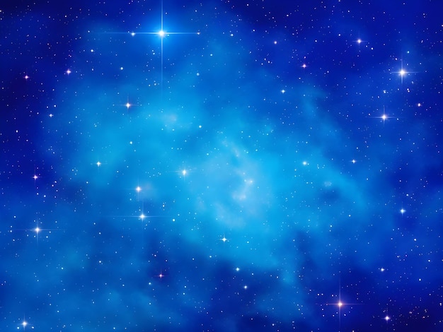 Photo a blue star filled sky with stars