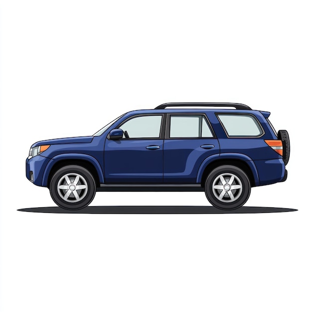 Photo blue suv car illustration