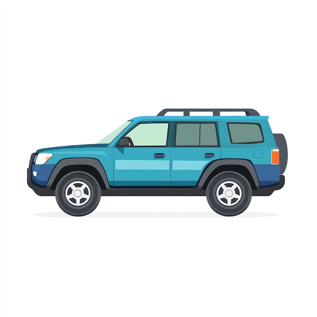 Photo blue suv illustration