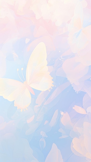 Photo blurred gradient butterfly painting outdoors blossom