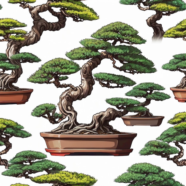 a bonsai tree is in a pot with a brown pot