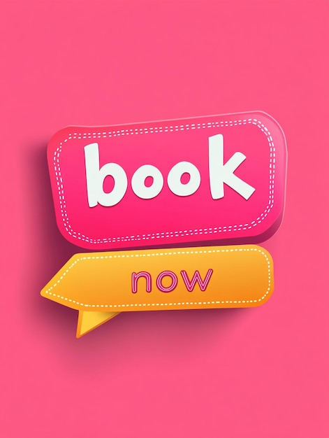 Photo book now button web template speech bubble banner label book now sign icon vector illustration