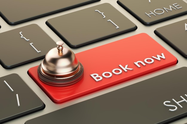 Book Now keyboard button 3D rendering