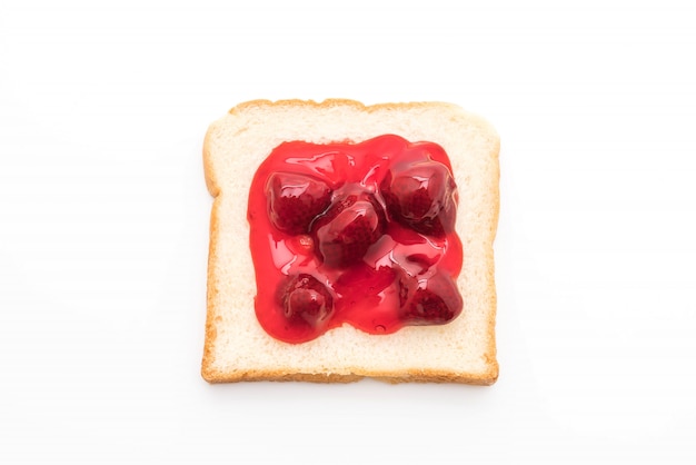 bread with strawberry jam