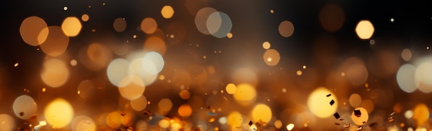 Photo bright festive bokeh panoramic background ai generated image