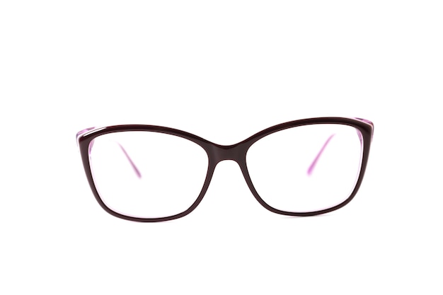 Brown stylish plastic eyeglass frame 