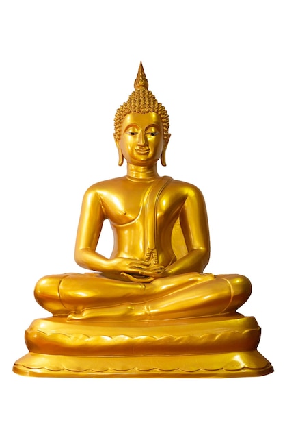 Photo buddha image on white background isolate