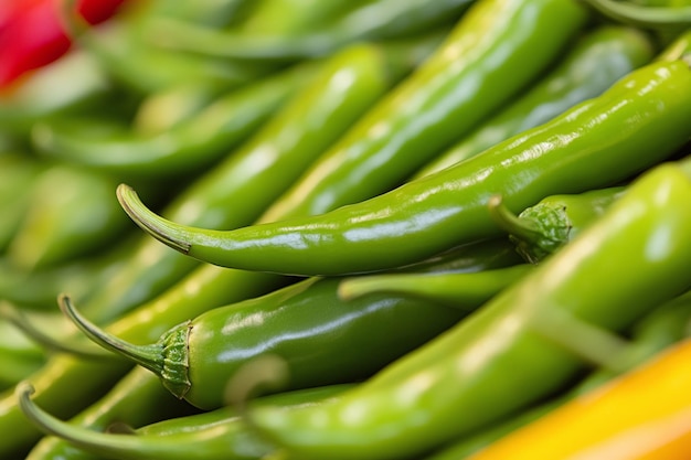 Photo a bunch of green beans with the words  fresh  on them