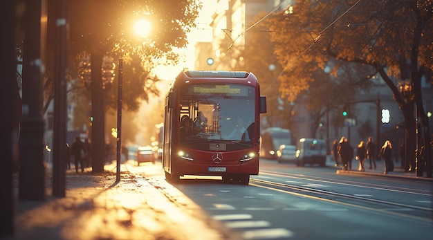 A bus on the road