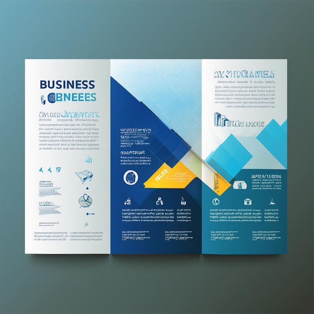 Photo business tri fold brochure design