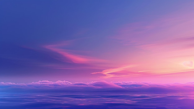 Photo calming dusk sky in shades of purple and blue