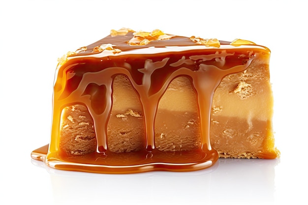 Caramel Cake Sweet Sugar Pastry Caramel Cakes Abstract Generative AI Illustration