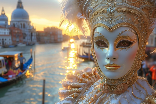 Photo carnival of venice in itali