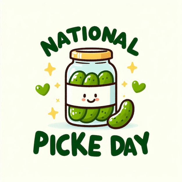 Photo celebrate national pickle day with creative poster and menu designs