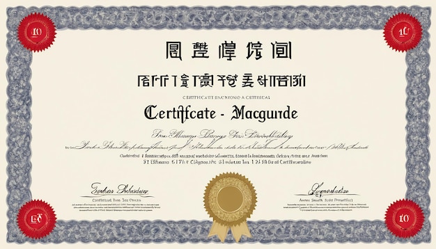 Foto immagine del certificato