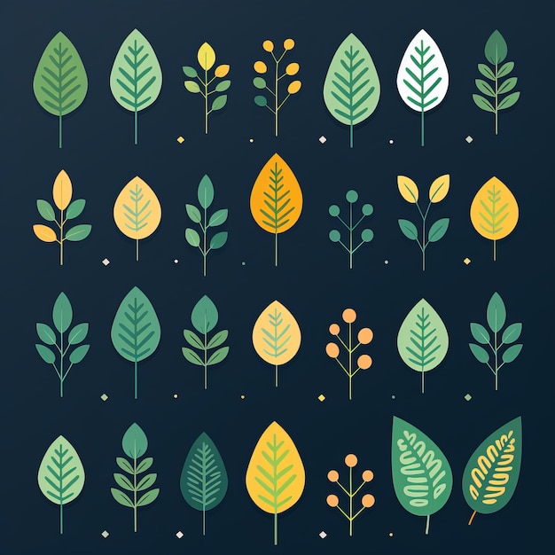 Charming Leaf Icon Pattern For Unique Experience Design