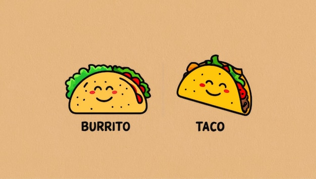 Photo cheerful taco icons representing mexican cuisine and festive flavors