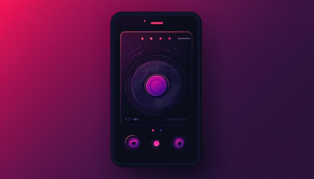 Photo chillout music player icon minimal line logo design