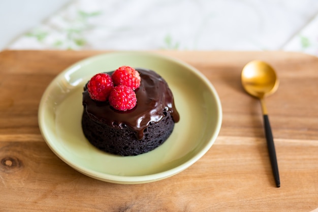 chocolate fondant cake Mini cake for fondant with icingDelicious  dessertHomemade chocolate lava