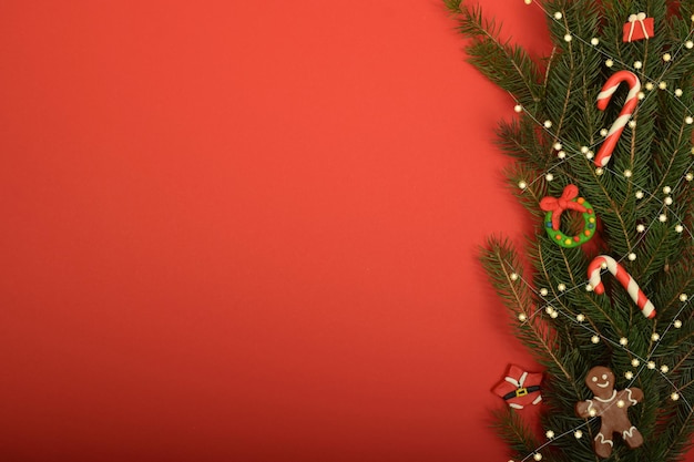 Christmas background with Christmas tree