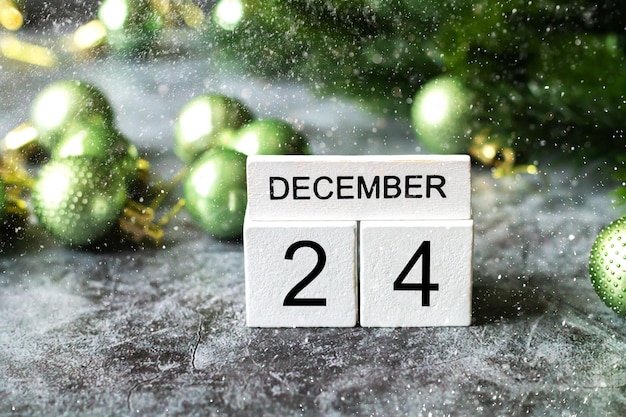 Photo christmas eve background december 24 calendar