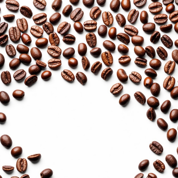 Photo a circle of coffee beans with a circle of the number 1 on it