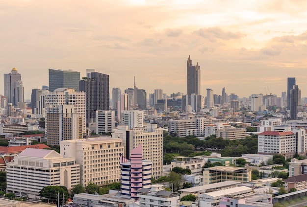 City background concept business and financial in Bangkok downtown Thailand