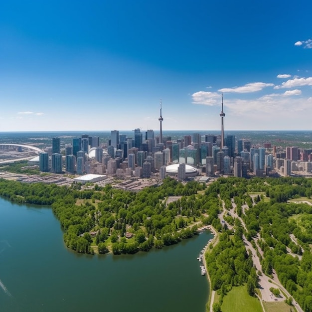 Photo cityscape building aerial view panorama high rises