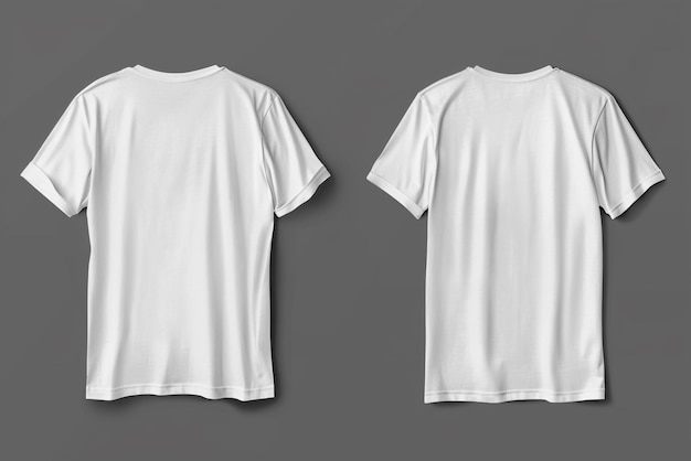 Foto t-shirt bianca classica t-shirt di cotone isolato su sfondo trasparente