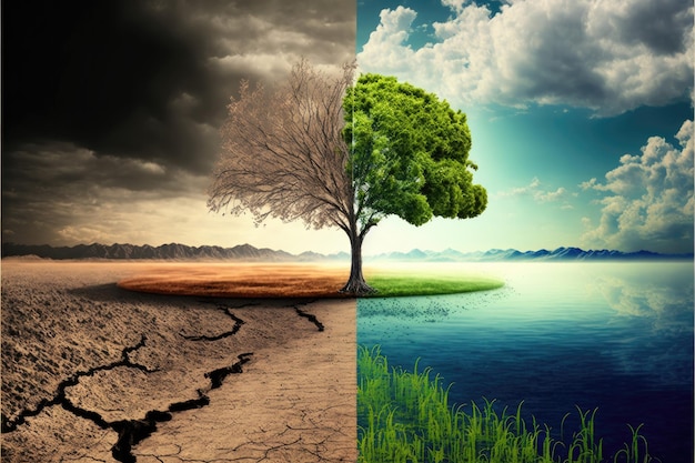 Photo climate change and environmental degradation