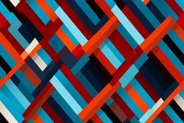 A close up of a colorful pattern of squares and rectangles generative ai