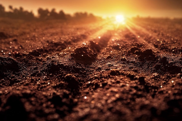 Photo closeup on plant seedling on a dry soilsave the planetenviroment concept planting vegetables