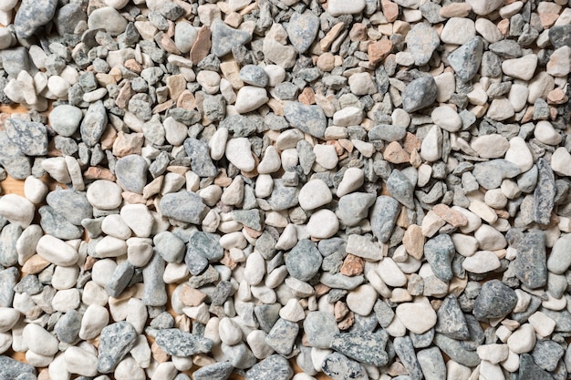 Closeup texture of colorful stones and pebbles