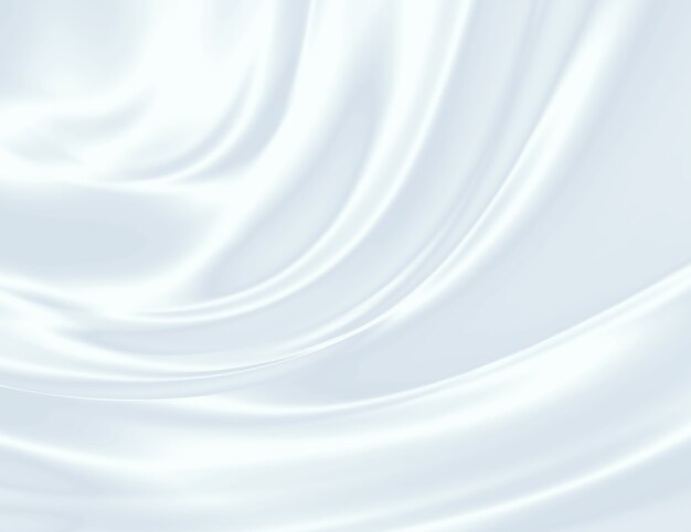 Photo closeup of white satin fabric as background