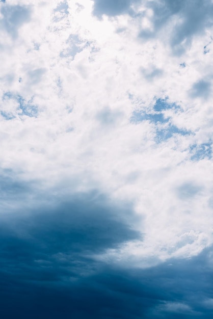 Cloudy rainy blue sky