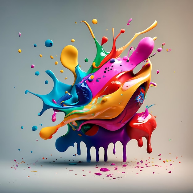 A colorful abstract background with a splash of paint