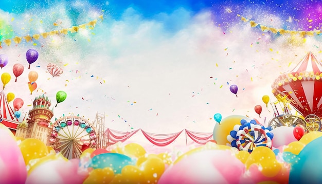 Colorful carnival background. AI generated