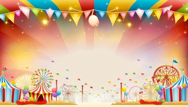 Colorful carnival background. AI generated