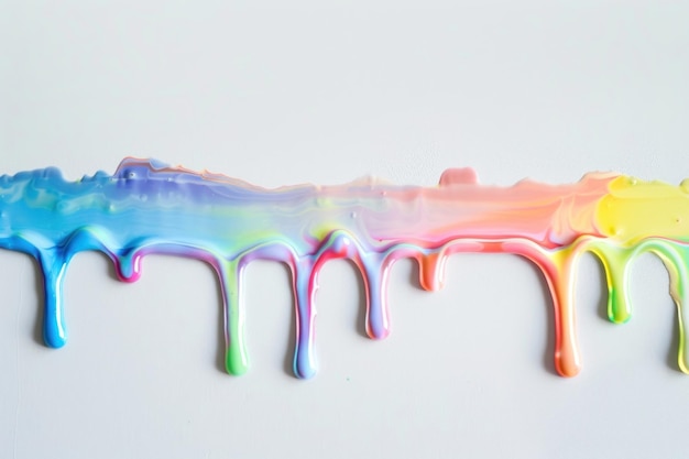 Colorful dripping paint art