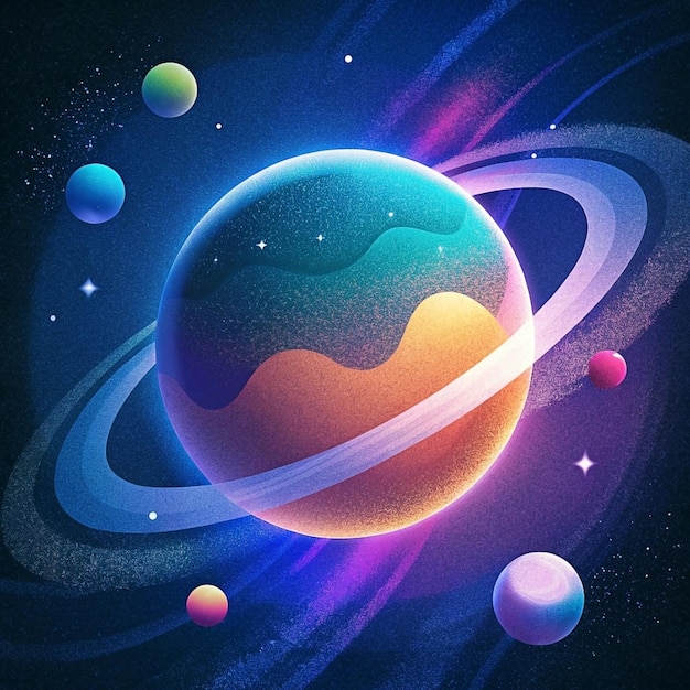 Photo colorful planet