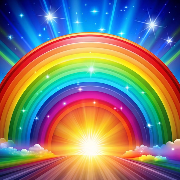 Photo colorful rainbow background for vibrant designs