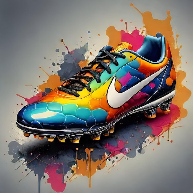 Photo a colorful shoe with a nike logo on it